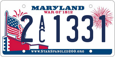 MD license plate 2AC1331