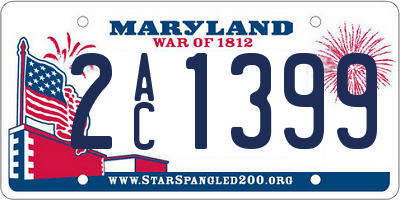 MD license plate 2AC1399