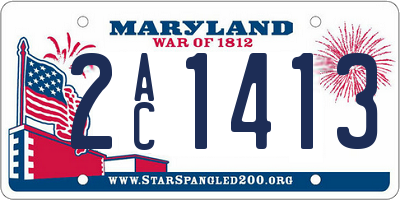MD license plate 2AC1413