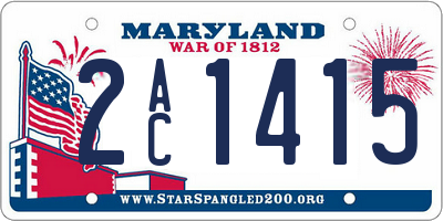 MD license plate 2AC1415