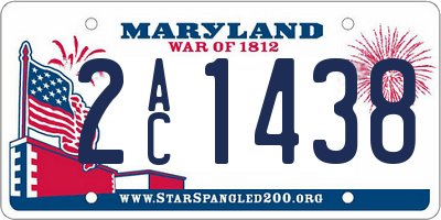 MD license plate 2AC1438