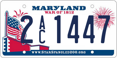 MD license plate 2AC1447