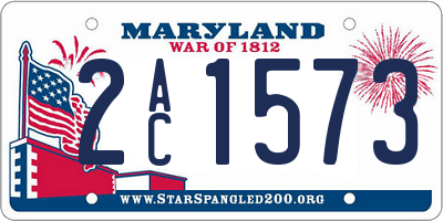 MD license plate 2AC1573