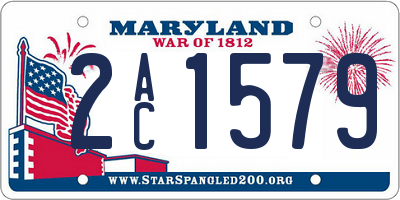 MD license plate 2AC1579