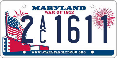 MD license plate 2AC1611