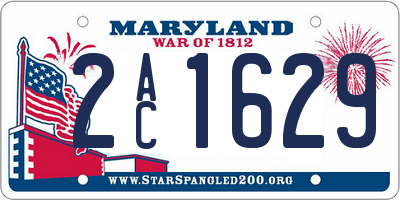 MD license plate 2AC1629