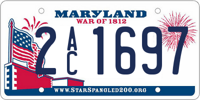 MD license plate 2AC1697