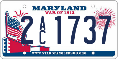 MD license plate 2AC1737