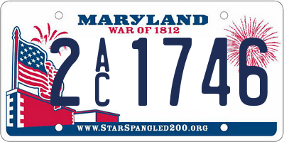 MD license plate 2AC1746