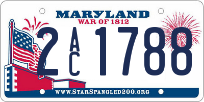 MD license plate 2AC1788