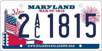 MD license plate 2AC1815