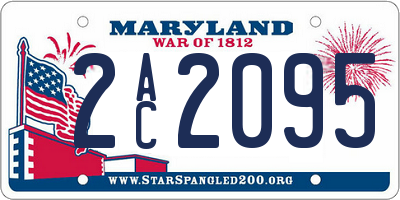 MD license plate 2AC2095