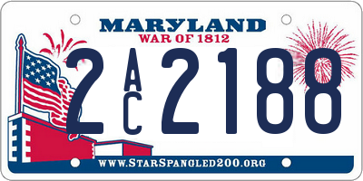 MD license plate 2AC2188