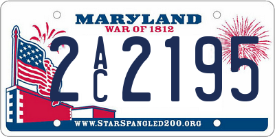 MD license plate 2AC2195