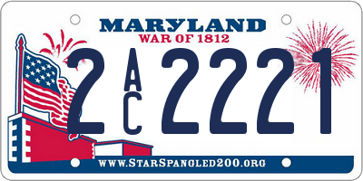 MD license plate 2AC2221