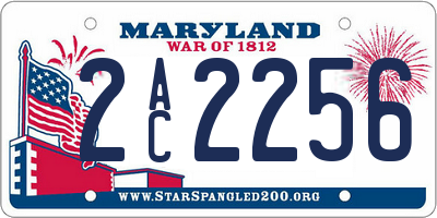 MD license plate 2AC2256
