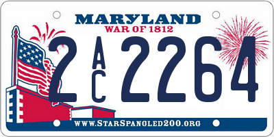 MD license plate 2AC2264