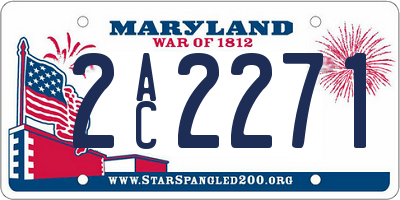 MD license plate 2AC2271