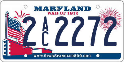 MD license plate 2AC2272