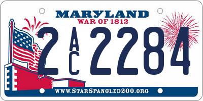 MD license plate 2AC2284