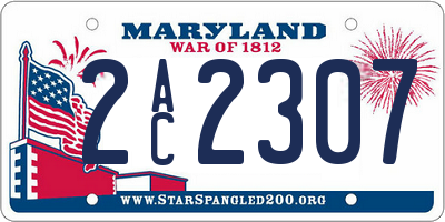 MD license plate 2AC2307