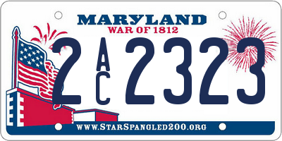 MD license plate 2AC2323