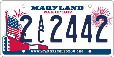 MD license plate 2AC2442
