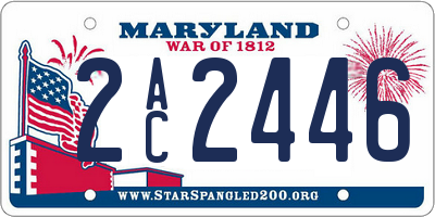 MD license plate 2AC2446