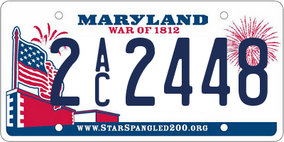 MD license plate 2AC2448