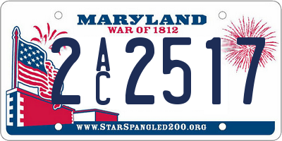 MD license plate 2AC2517