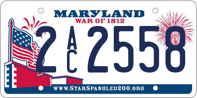 MD license plate 2AC2558