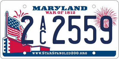 MD license plate 2AC2559