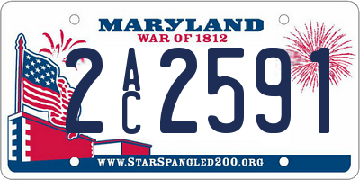 MD license plate 2AC2591