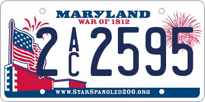 MD license plate 2AC2595