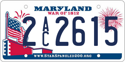MD license plate 2AC2615