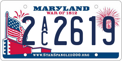 MD license plate 2AC2619