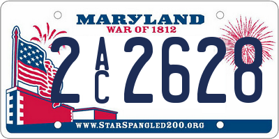 MD license plate 2AC2628