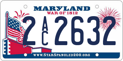 MD license plate 2AC2632