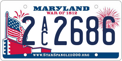 MD license plate 2AC2686