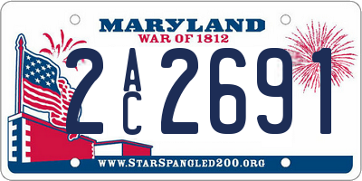 MD license plate 2AC2691