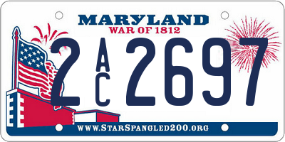 MD license plate 2AC2697