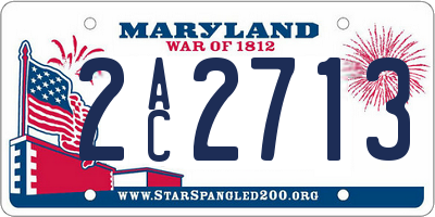 MD license plate 2AC2713