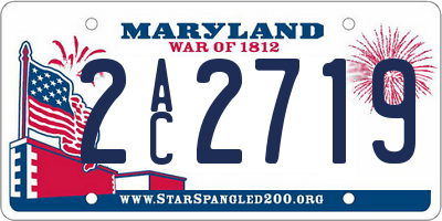 MD license plate 2AC2719