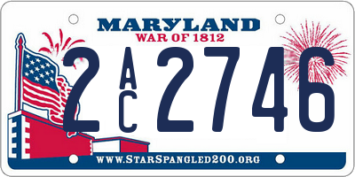 MD license plate 2AC2746