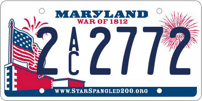 MD license plate 2AC2772
