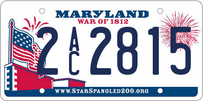 MD license plate 2AC2815