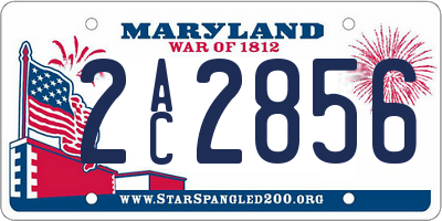 MD license plate 2AC2856