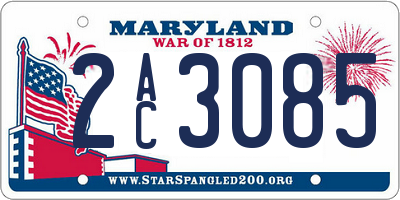 MD license plate 2AC3085
