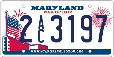 MD license plate 2AC3197