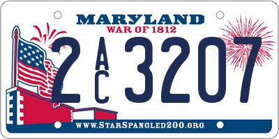 MD license plate 2AC3207